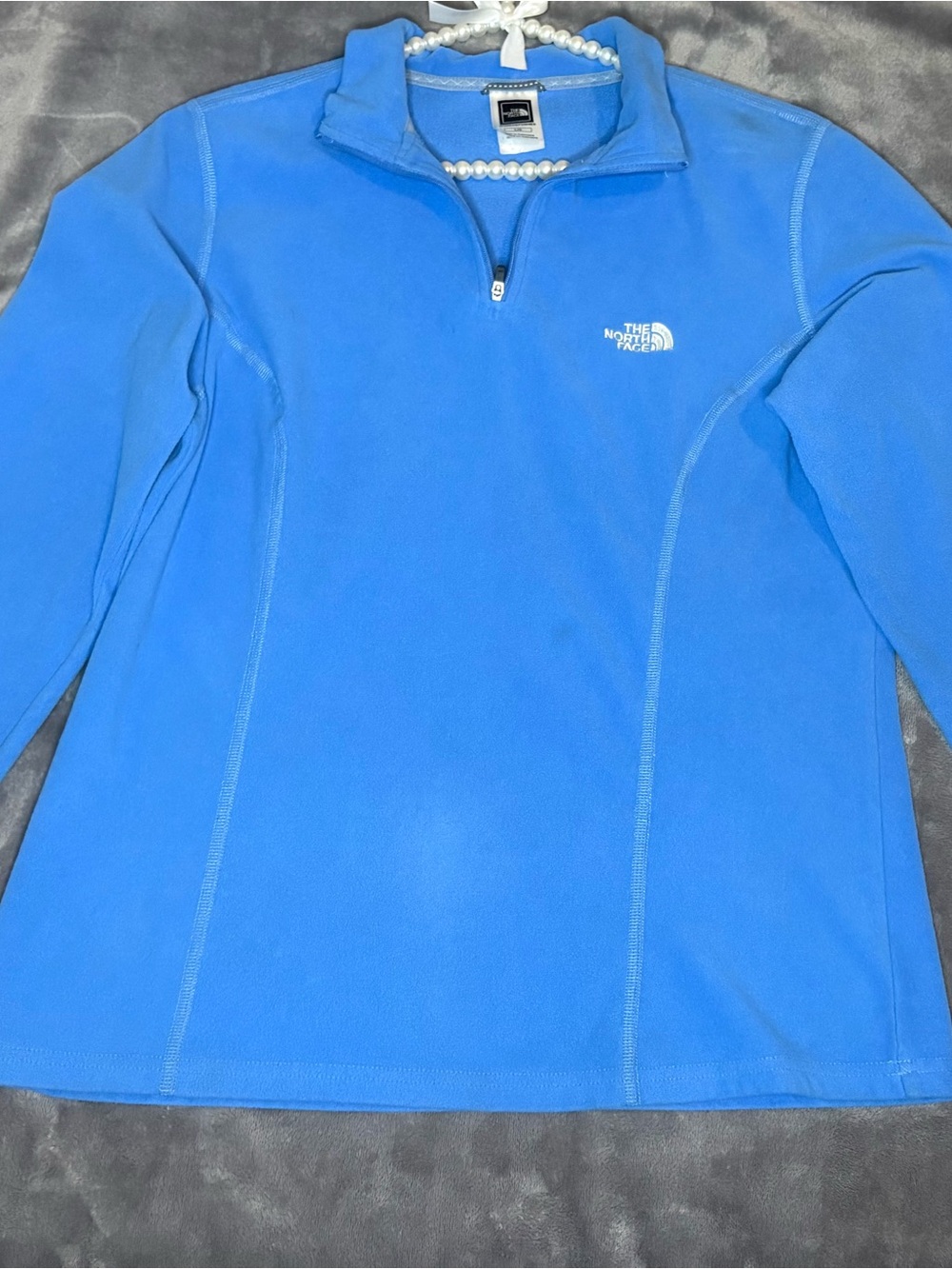 The North Face TKA 100 Blue Fleece Quarter Zip Pullover